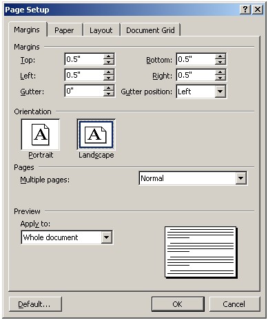 create a tri-fold brochure using Microsoft Word